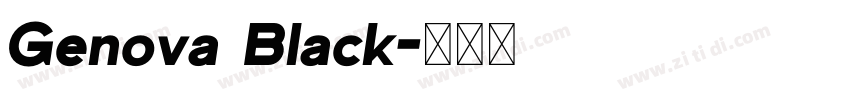 Genova Black字体转换